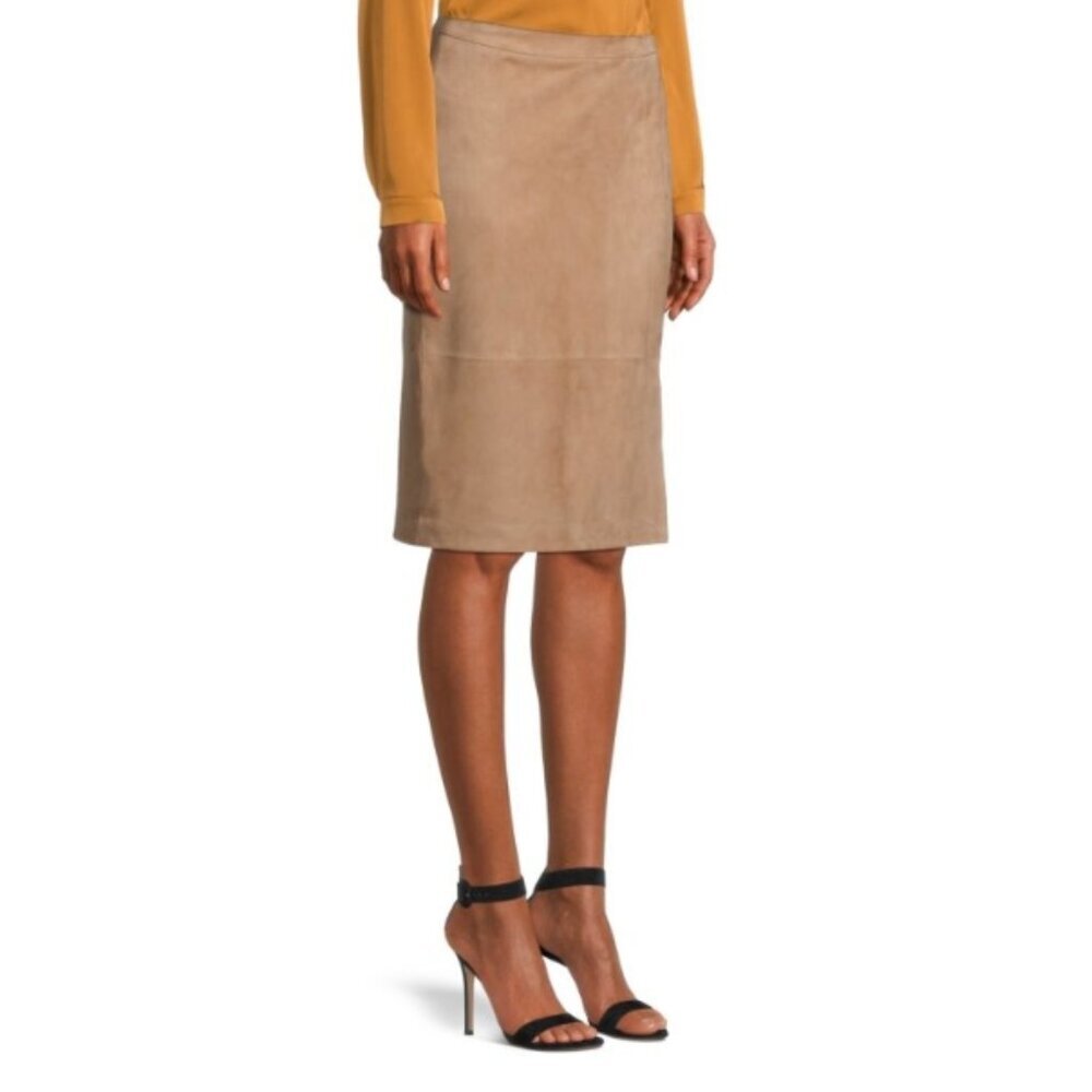Kobi Halperin Salem Suede Skirt Sand 4